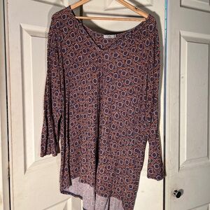 Dalia Multicolor Floral Top Size 3XL